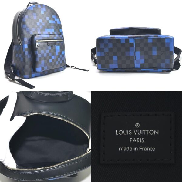 98685a 1 Louis Vuitton Pixel Josh Backpack Damier Canvas Blue Black