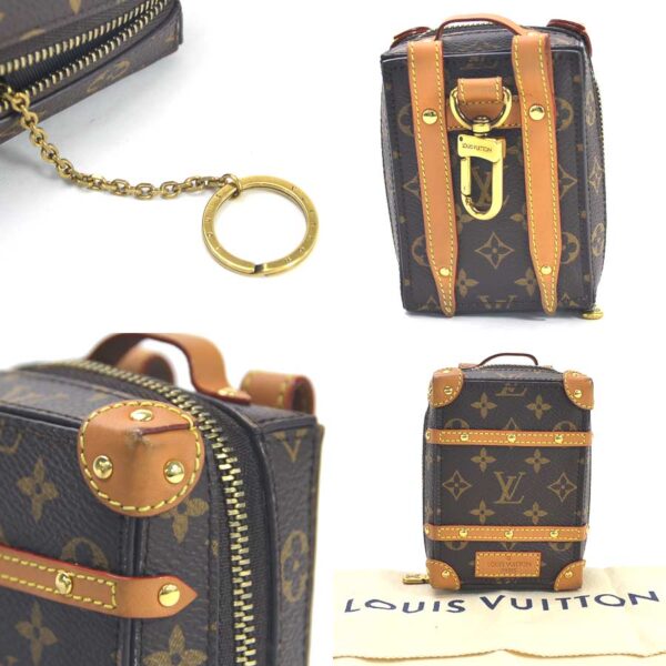 98700a 2 Louis Vuitton Porte Cle Backpack Keychain Monogram Canvas Brown