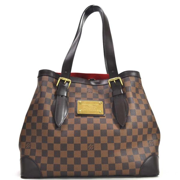 98708a Louis Vuitton Hampstead MM Shoulder Bag Damier Canvas Brown