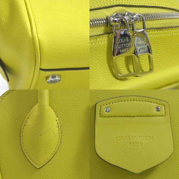 98710a 2 Louis Vuitton Miralis Handbag Leather Yellow