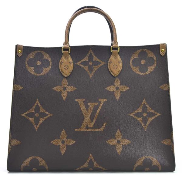 98713a Louis Vuitton On the Go GM 2Way Bag Giant Canvas Brown