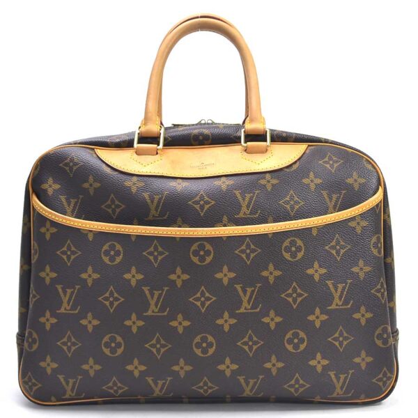 98717a Louis Vuitton Deauville Handbag Monogram Canvas Brown