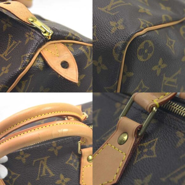 98735a 2 Louis Vuitton Speedy 40 Bag Monogram Canvas Brown