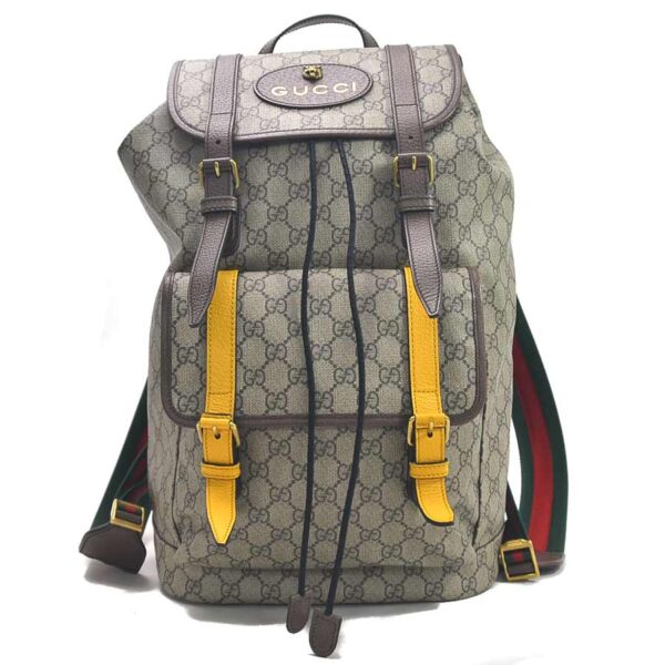 98737b Gucci Rucksack Backpack GG Supreme Canvas Beige