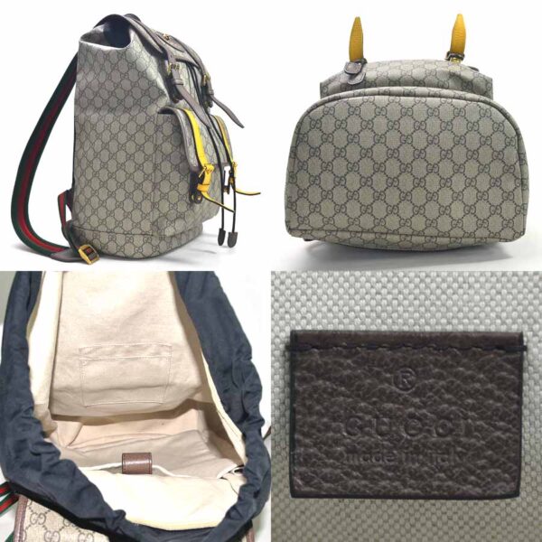 98737b 1 Gucci Rucksack Backpack GG Supreme Canvas Beige