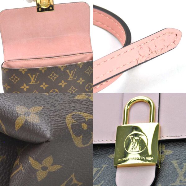 98768a 4 Louis Vuitton Locky BB Monogram Canvas 2Way Bag Rose Poudre