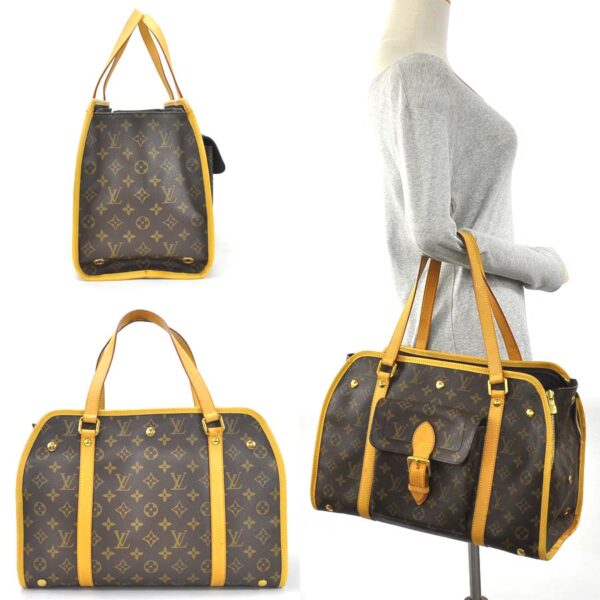 98779a 3 Louis Vuitton Sac Baxter GM Monogram Canvas Shoulder Bag Brown