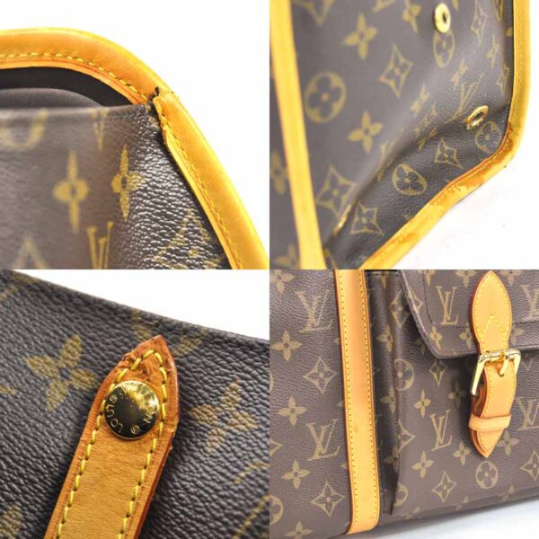 98779a 4 Louis Vuitton Sac Baxter GM Monogram Canvas Shoulder Bag Brown