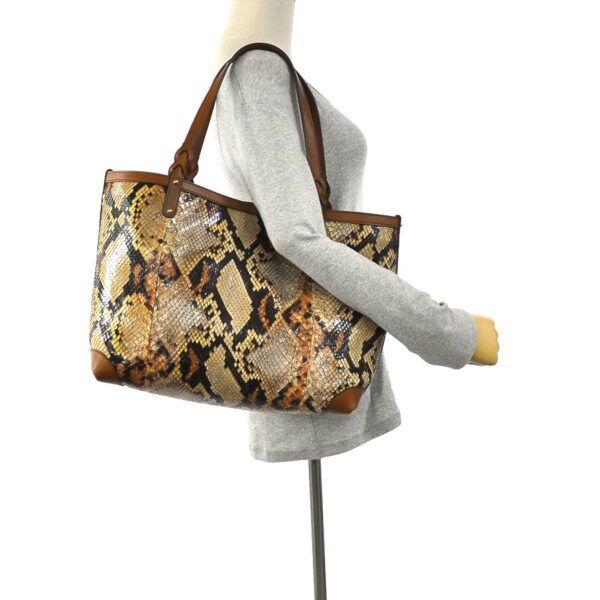 98782a 4 Gucci Tote Bag Python Beige