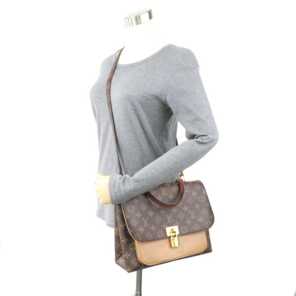 98800a 2 Louis Vuitton Marignan Monogram Canvas 2Way Bag Sesame