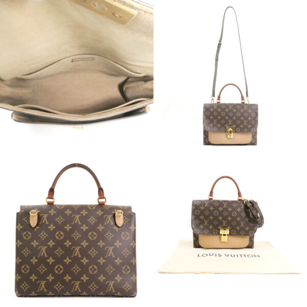 98800a 3 Louis Vuitton Marignan Monogram Canvas 2Way Bag Sesame