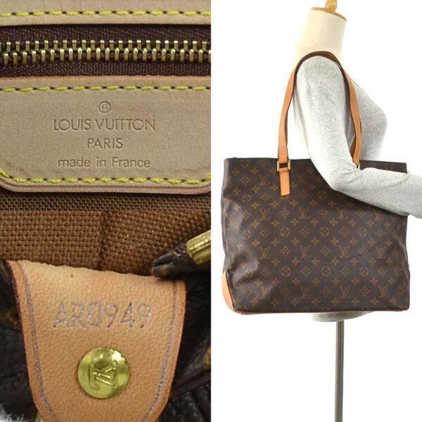 98807a 3 Louis Vuitton Cabas Alto Monogram Canvas Shoulder Bag Brown