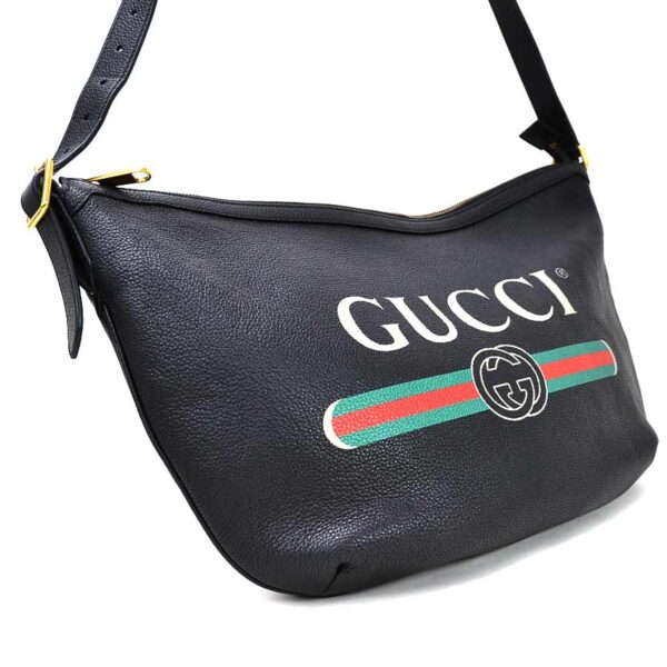 98809a 1 Gucci Hobo Bag Leather Black