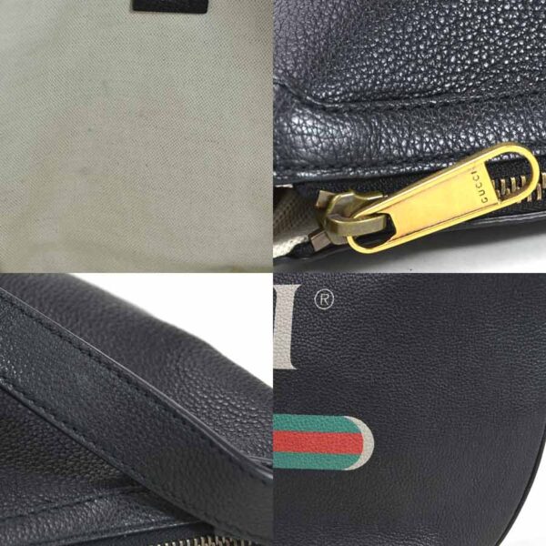 98809a 4 Gucci Hobo Bag Leather Black