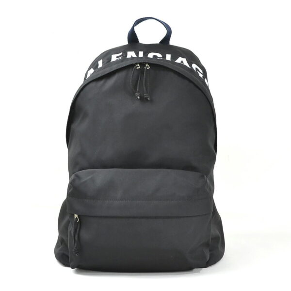 98836a Balenciaga WHEEL BACKPACK Nylon Backpack Black