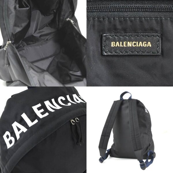 98836a 3 Balenciaga WHEEL BACKPACK Nylon Backpack Black