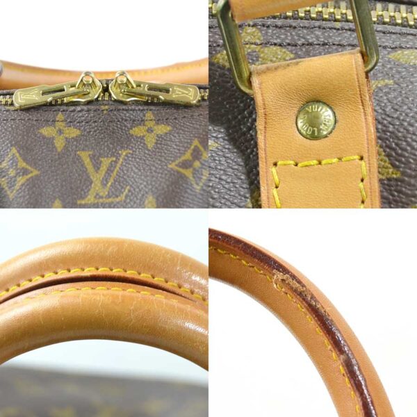 98848a 3 Louis Vuitton Keepall 60 Monogram Canvas Bag Brown