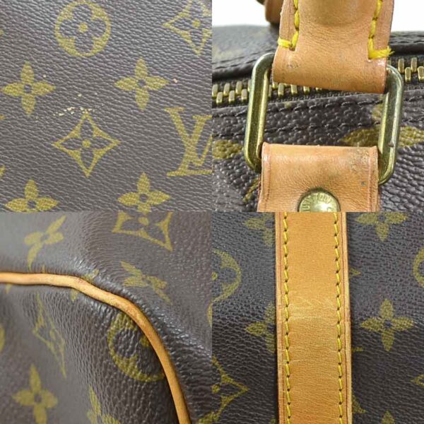 98848a 4 Louis Vuitton Keepall 60 Monogram Canvas Bag Brown