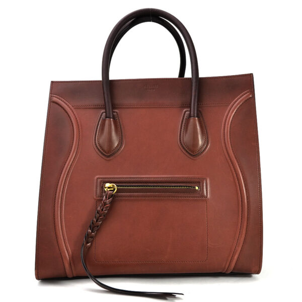 98888a Celine Luggage Phantom Shopper Bag Leather Brown