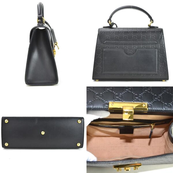 98902a 2 Gucci Guccisima Handbag Leather Black