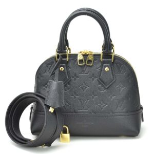 98947a Fendi Petite Toujours Handbag 2way Leather Black