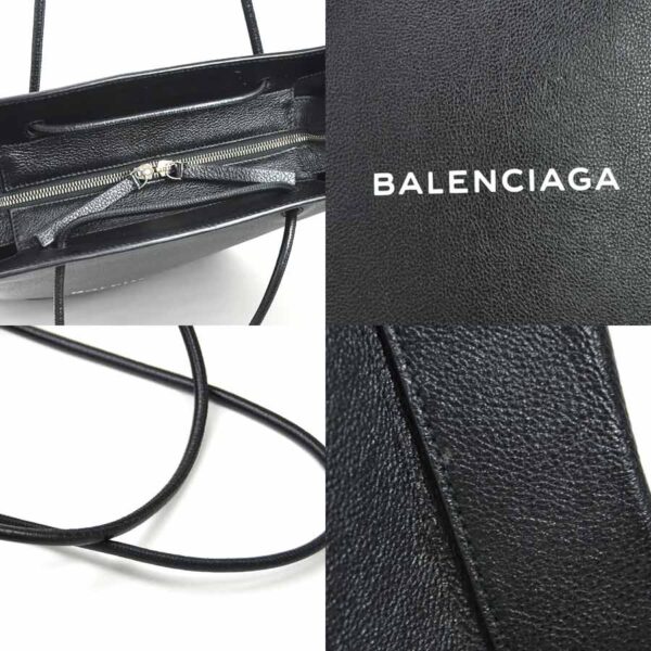 98967g 4 Balenciaga North South Shopping Leather Tote Bag Black White