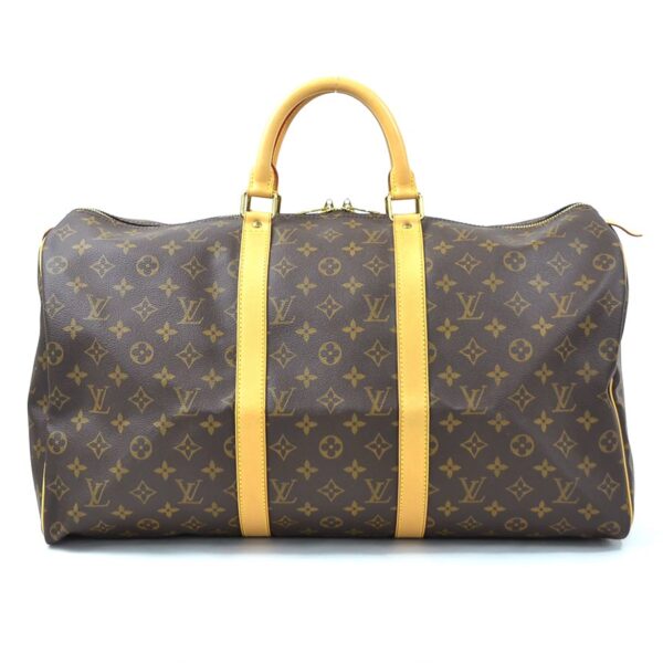 98984a Louis Vuitton Keepall 50 Monogram Canvas Bag Brown