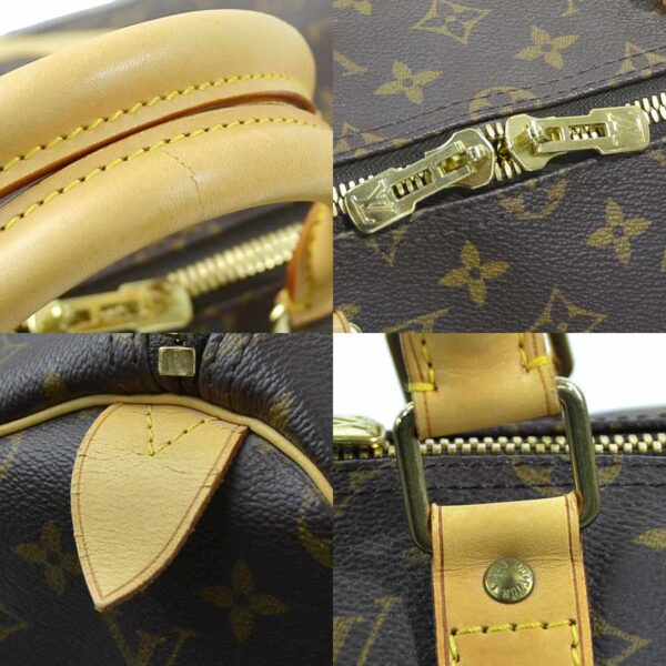 98984a 3 Louis Vuitton Keepall 50 Monogram Canvas Bag Brown