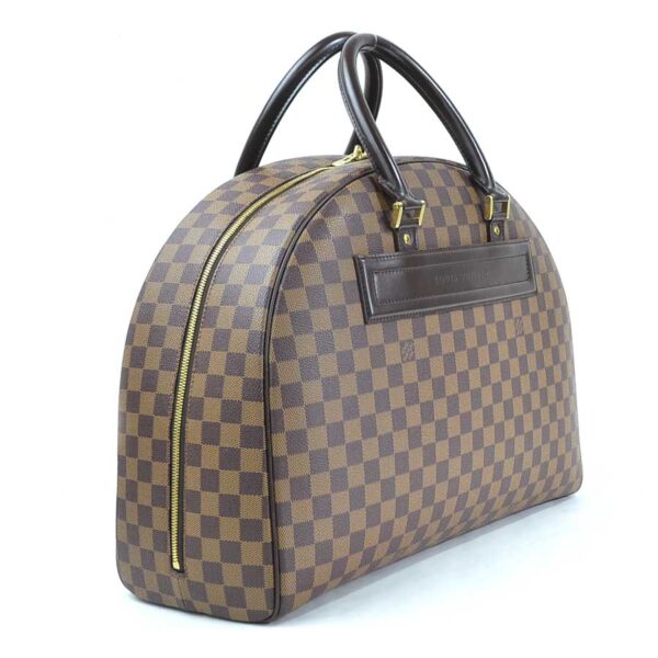 98985g 1 Louis Vuitton Nolita 24 Damier Canvas Bag Brown