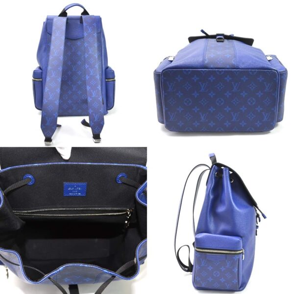 99007a 2 Louis Vuitton Taigarama Leather Backpack Cobalt