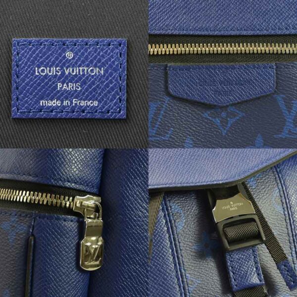 99007a 3 Louis Vuitton Taigarama Leather Backpack Cobalt