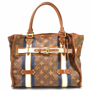 99011g Louis Vuitton Sac Plat PM Tote Bag Damier Brown