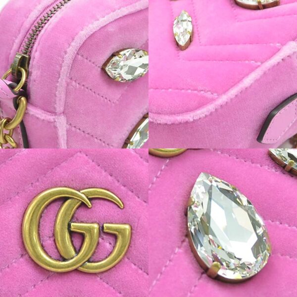 99023a 4 Gucci GG Marmont Mini Bag Velvet Pink