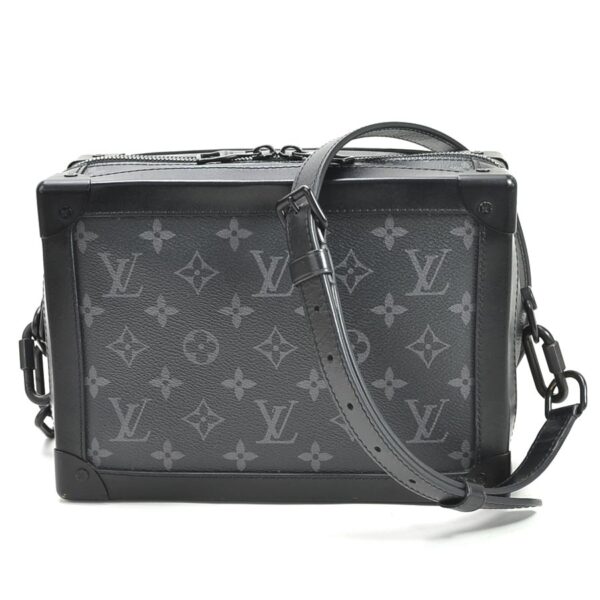 99032a Louis Vuitton Soft Trunk Eclipse Crossbody Bag Black Gray