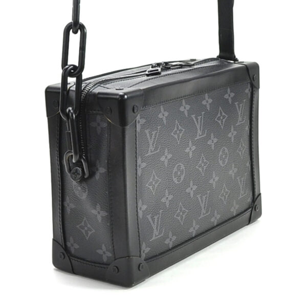 99032a 1 Louis Vuitton Soft Trunk Eclipse Crossbody Bag Black Gray