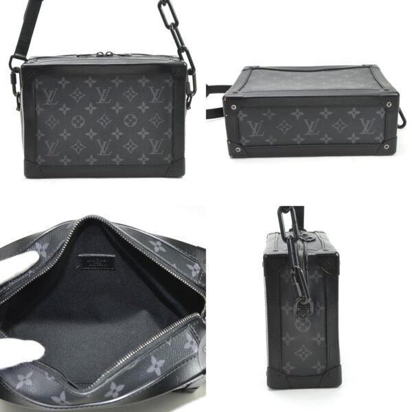 99032a 2 Louis Vuitton Soft Trunk Eclipse Crossbody Bag Black Gray