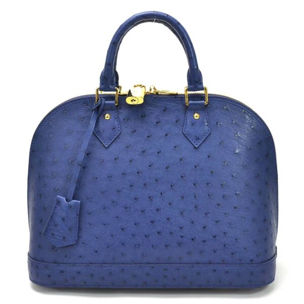 99042f Louis Vuitton Alma PM Exotic Leather Handbag Navy