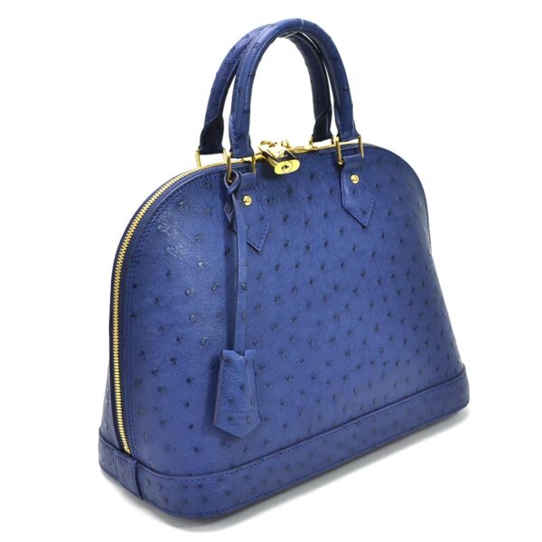 99042f 1 Louis Vuitton Alma PM Exotic Leather Handbag Navy