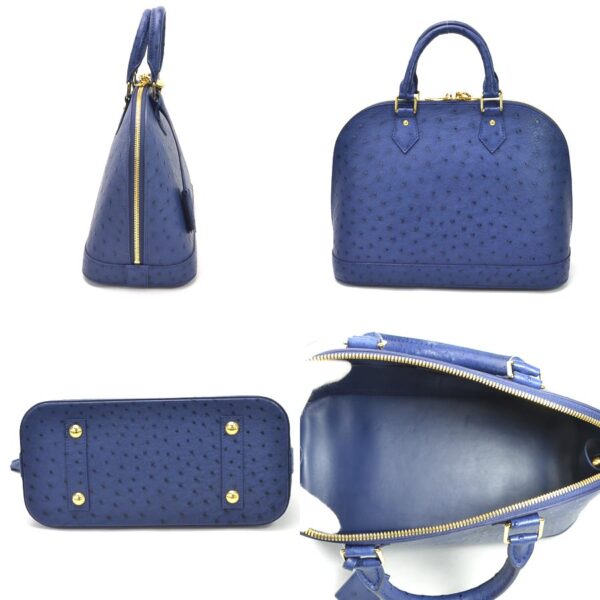 99042f 2 Louis Vuitton Alma PM Exotic Leather Handbag Navy