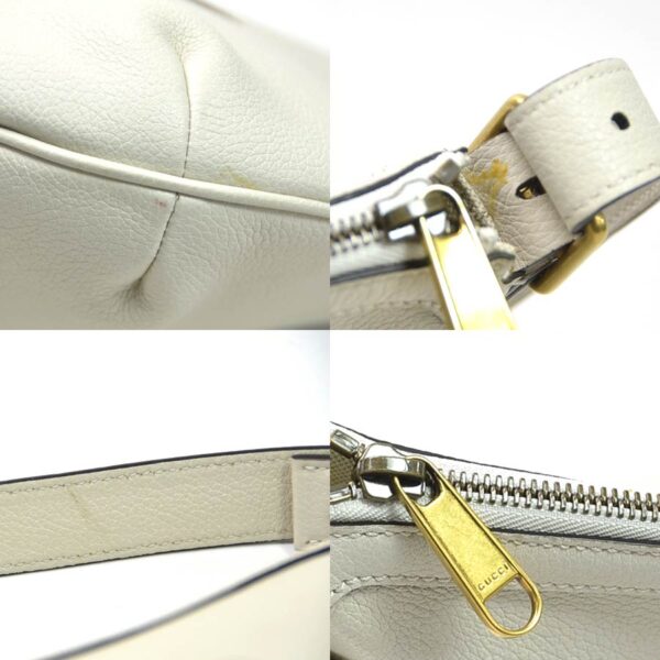 99045a 4 Gucci Half Moon Hobo Bag Leather White