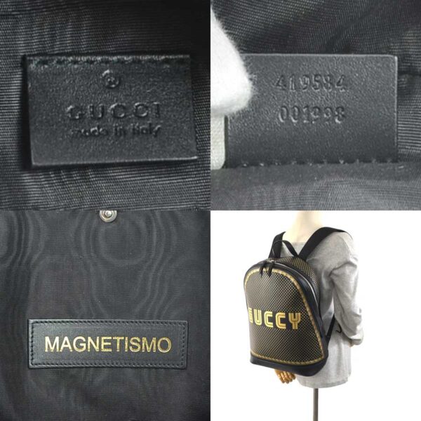 99049a 3 Gucci Rucksack Leather Black