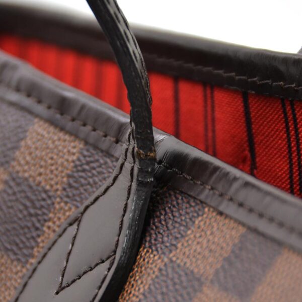 99052a 3 Louis Vuitton Neverfull MM Damier Canvas Tote Bag Brown