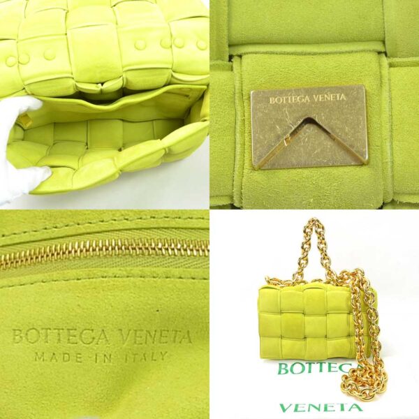 99069f 4 Bottega Veneta Intrecciato Suede Chain Shoulder Bag Kiwi