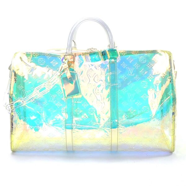 99083a 1 Louis Vuitton Keepall Bandouliere 50 Prism Bag Clear