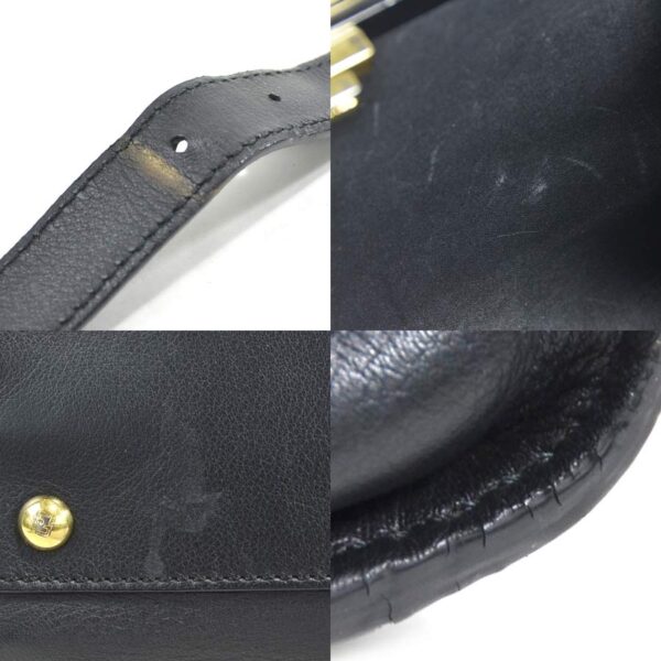 99095a 3 Fendi 2Way Peekaboo Bag Leather Black