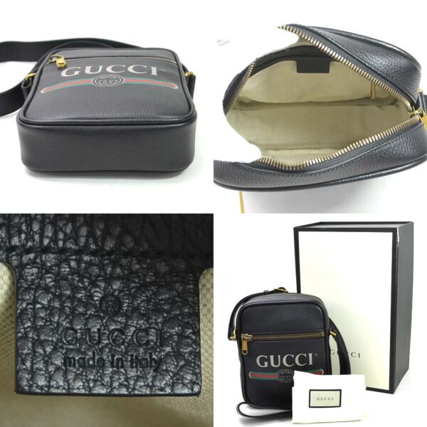 99104a 4 Gucci Messenger Bag Leather Black