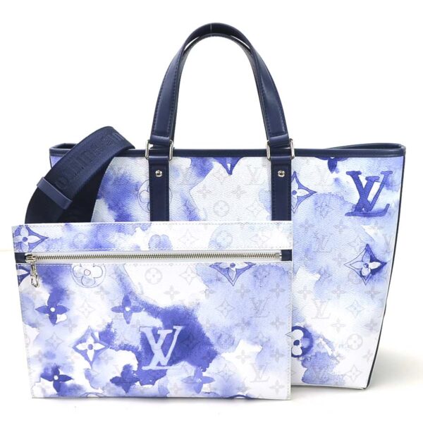 99148a Louis Vuitton Weekend Tote GM Water Color Canvas Tote Bag Blue