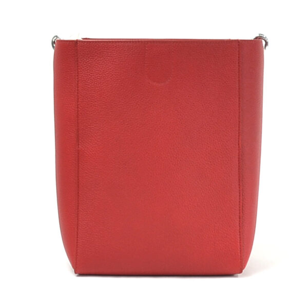 99157a 3 Celine Sangle Small Shoulder Bag Calf Leather Red