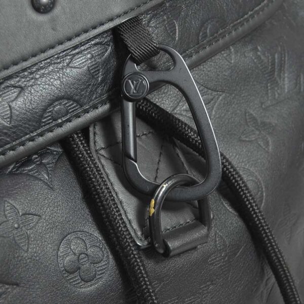 99165a 3 Louis Vuitton Discovery Backpack Shadow Leather Backpack Black