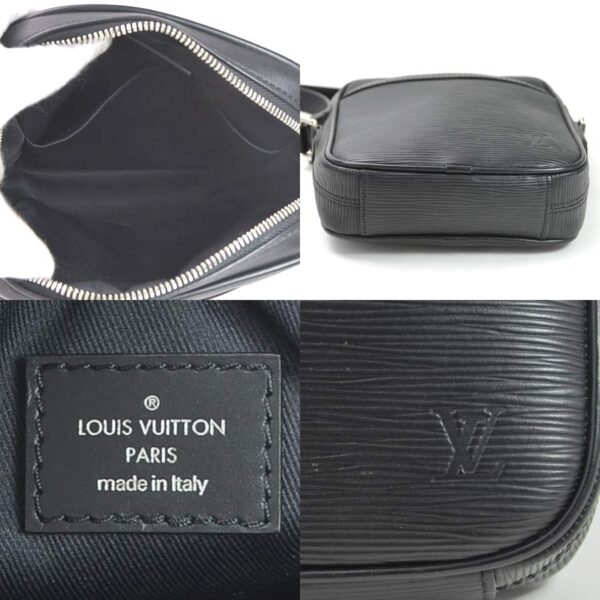 99207a 4 Louis Vuitton Danube PM Epi Leather Crossbody Bag Black